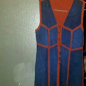 Vintage Blue and Orange Vest